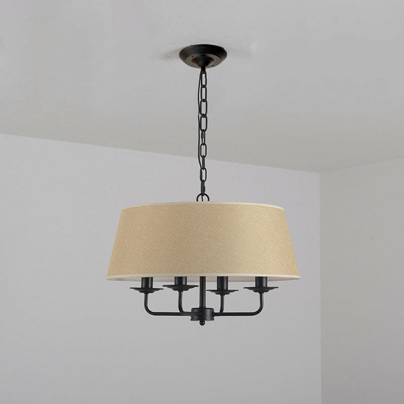 Classic European 4-Light Iron Pendant Lamp