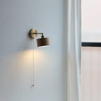 Scandinavian Copper & Wood 1-Light Sconce