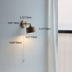 Scandinavian Copper & Wood 1-Light Sconce