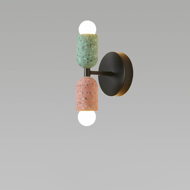 Wabi-Sabi Iron & Cement 2-Light Wall Sconce