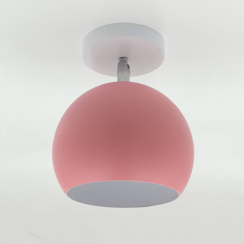 Nordic Macaron 1-Light Semi-Flush Mount Ceiling Light
