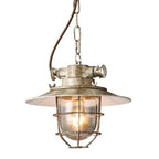 Vintage Industrial Iron Cage 1-Light Pendant Lamp