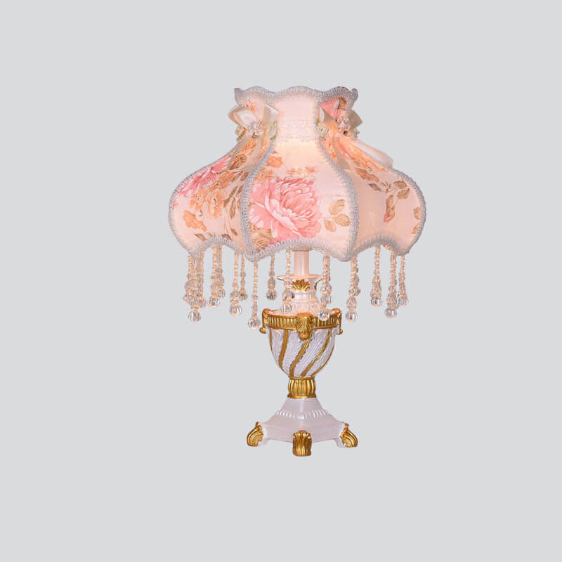 Luxury Lace Resin 1-Light Table Lamp - European Design