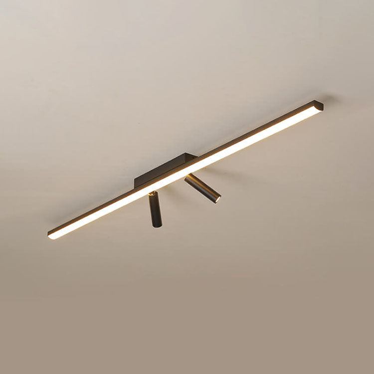 Nordic Minimalist LED Flush Mount Ceiling Light - Acrylic Long Strip Spotlight