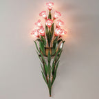 Contemporary Minimalist Glass Flower Wall Sconce