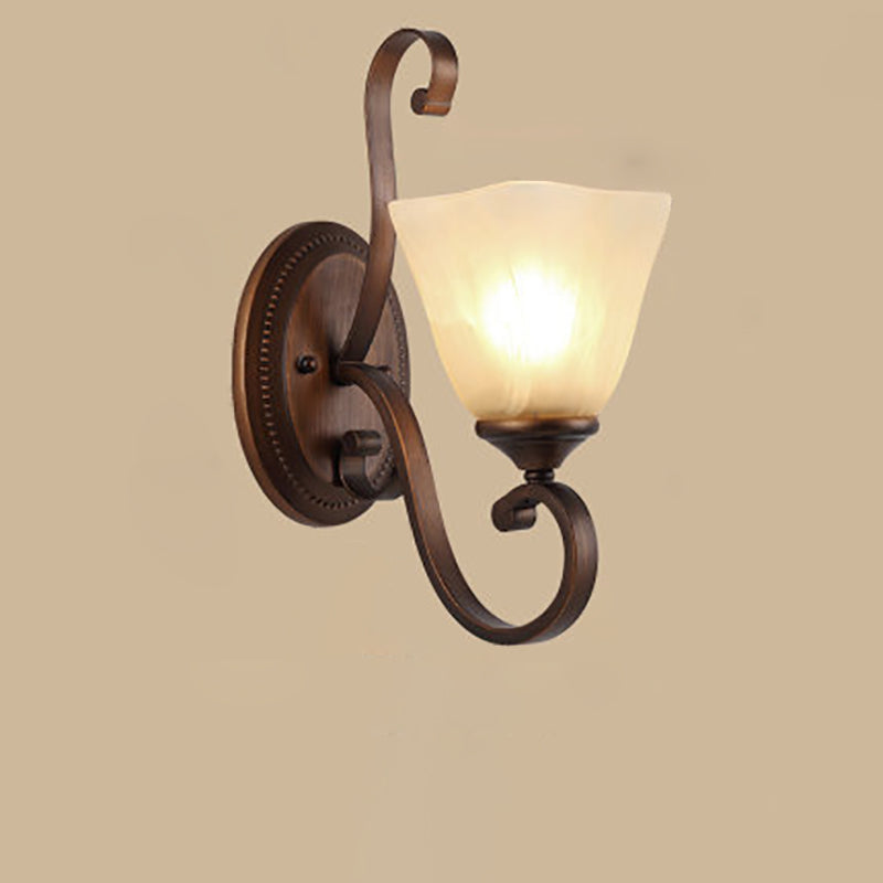 Vintage Round Glass Wall Sconce