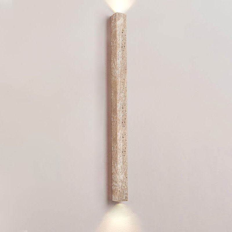Yellow Travertine 2-Light Sconce