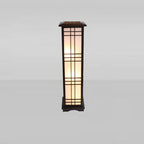 Premium Rectangular Parchment Wood Floor Lamp - 1-Light Design for Entertainment Spaces