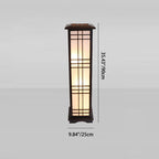 Premium Rectangular Parchment Wood Floor Lamp - 1-Light Design for Entertainment Spaces
