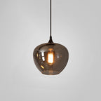 Contemporary Smoke Gray Glass LED Pendant Light