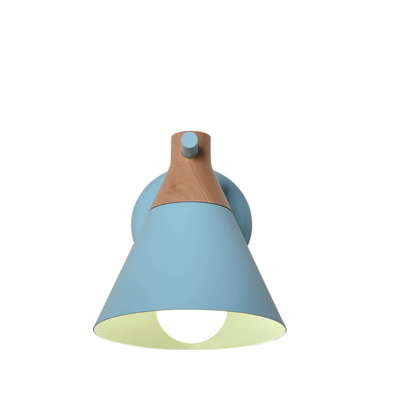 Nordic Wood Macaron Wall Sconce