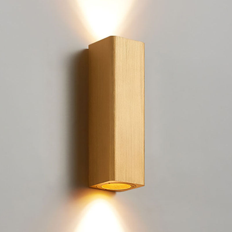 Brushed Aluminum Rectangular LED Sconce