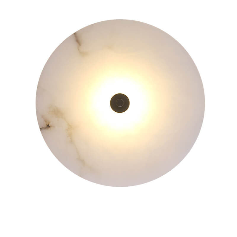 Luxury Round Marble and Iron LED Wall Sconce