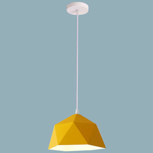 Geometric Lozenge 1-Light Pendant - Modern Macaroon Design