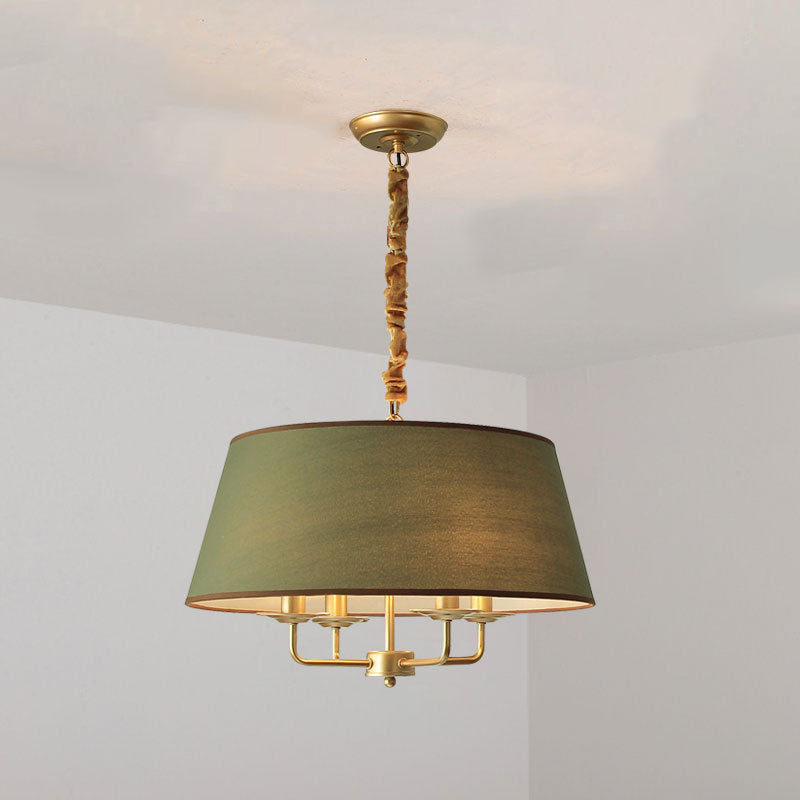 Classic European 4-Light Iron Pendant Lamp