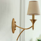 Iron & Fabric Mushroom Wall Sconce
