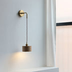 Scandinavian Copper & Wood 1-Light Sconce
