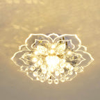 Elegant Crystal Flower LED Flush Mount Ceiling Light