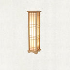 Japanese Wood and Acrylic Rectangular Floor Lamp - 1/2/3 Light Options for Bedroom