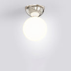 Scandinavian Iron & Glass Semi-Flush Mount Ceiling Light