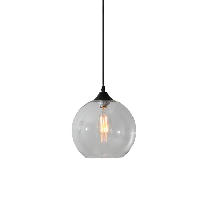 Premium Nordic Minimalist Round Glass Pendant Light - 1-Light
