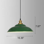 Vintage Green Iron Cone Pendant Light