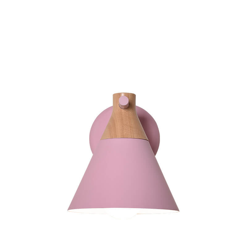Nordic Wood Macaron Wall Sconce