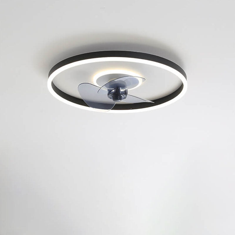 Minimalist Round Invisible LED Ceiling Fan Light