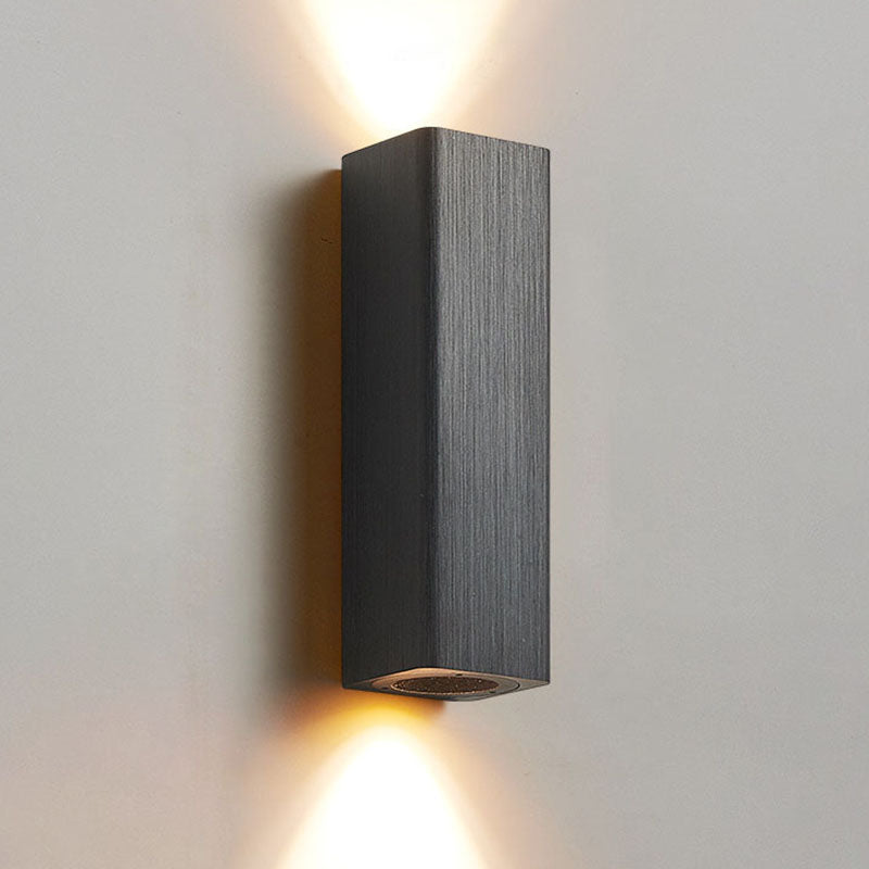 Brushed Aluminum Rectangular LED Sconce