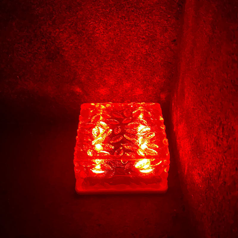 Premium Solar LED Ice Brick Outdoor Light - Modern ABS