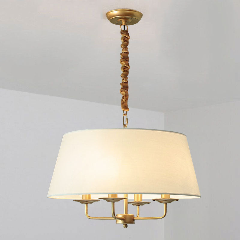 Classic European 4-Light Iron Pendant Lamp