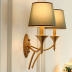 Iron & Fabric Mushroom Wall Sconce