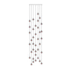 Luxury LED Chandelier with Crystal Orb Shade for Modern Staircases