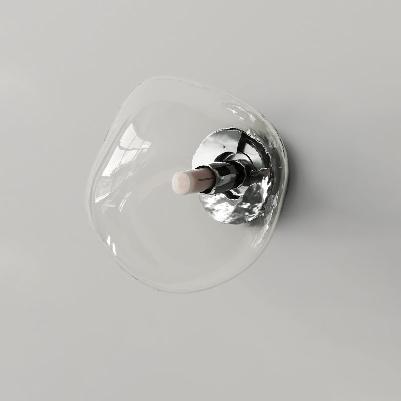 Minimalist Spherical Glass 1-Light Sconce