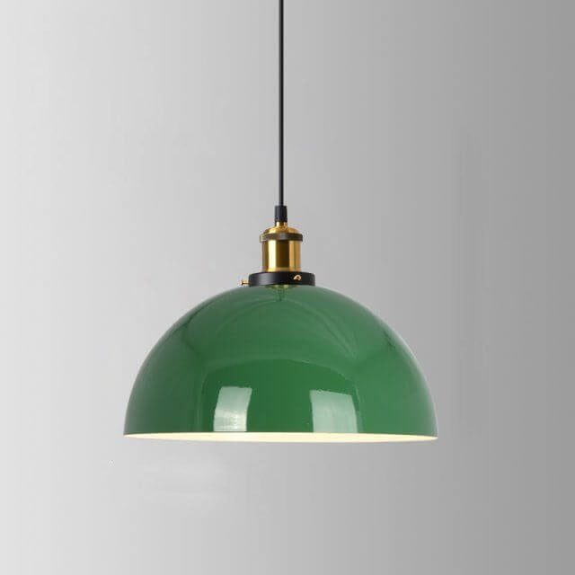 Vintage Green Iron Cone Pendant Light
