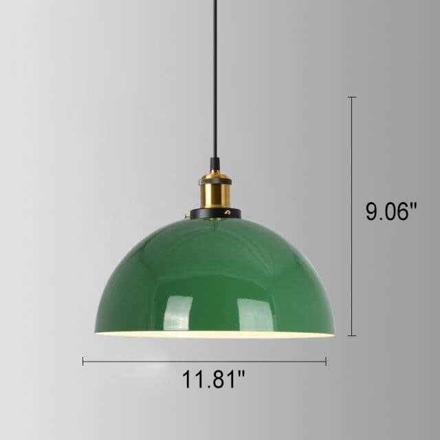 Vintage Green Iron Cone Pendant Light