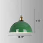 Vintage Green Iron Cone Pendant Light