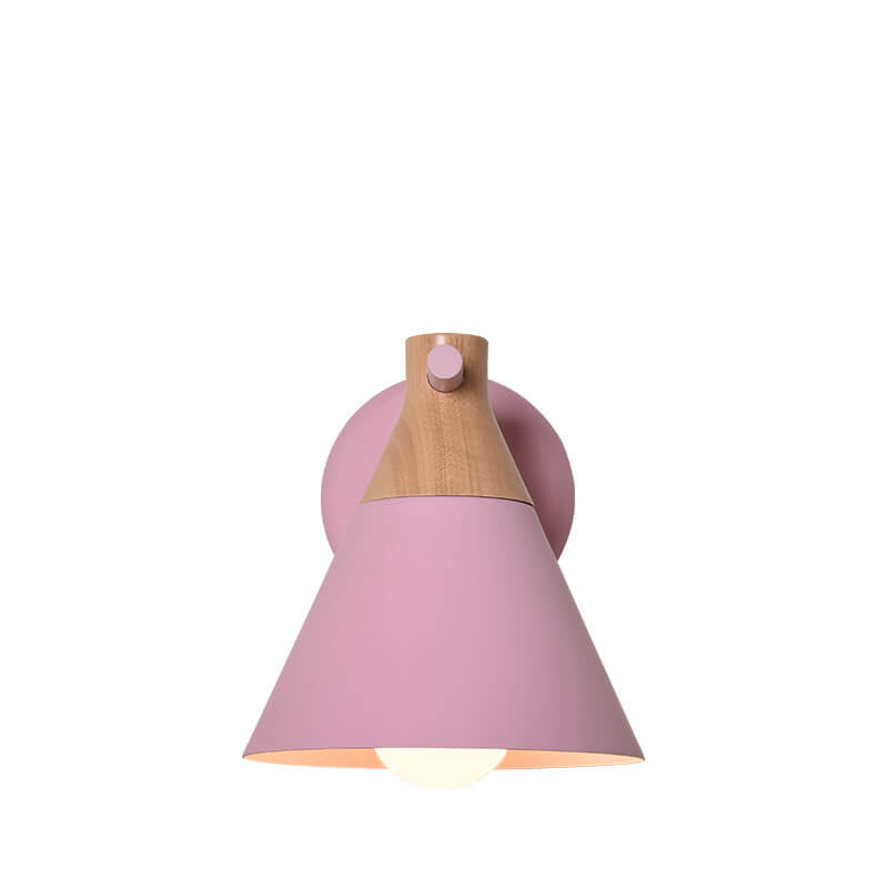 Nordic Wood Macaron Wall Sconce