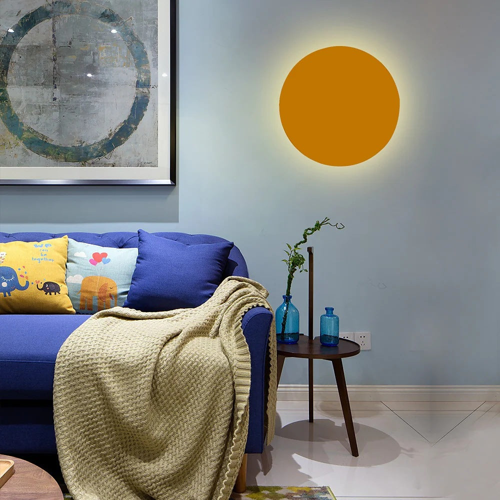 Colorful Round Iron LED Wall Sconce