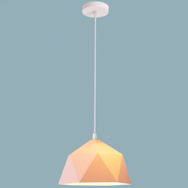 Geometric Lozenge 1-Light Pendant - Modern Macaroon Design