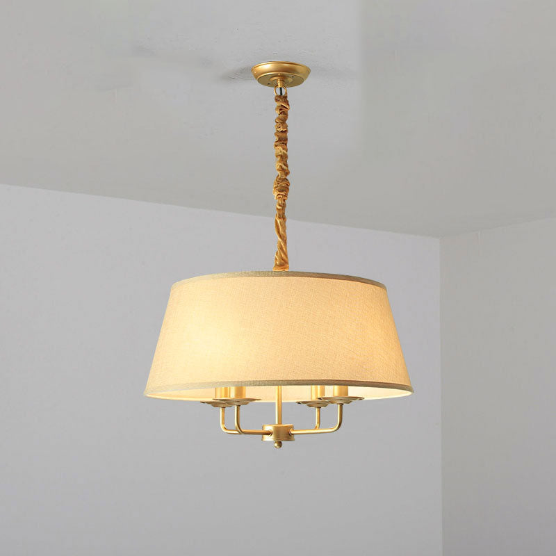 Classic European 4-Light Iron Pendant Lamp