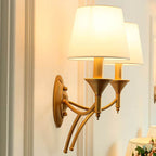 Iron & Fabric Mushroom Wall Sconce