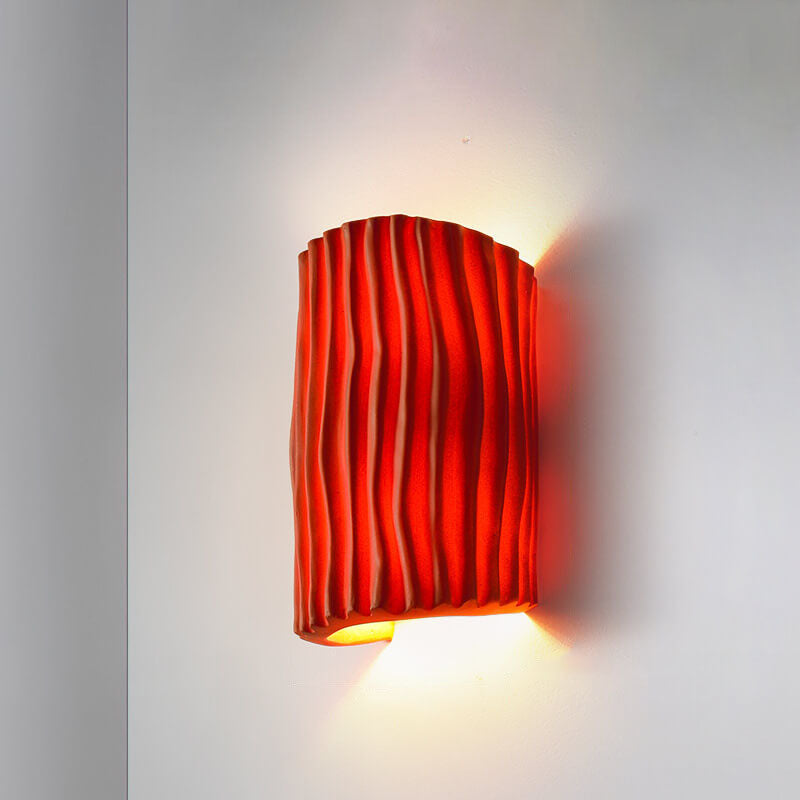 Nordic Striped Resin Wall Sconce