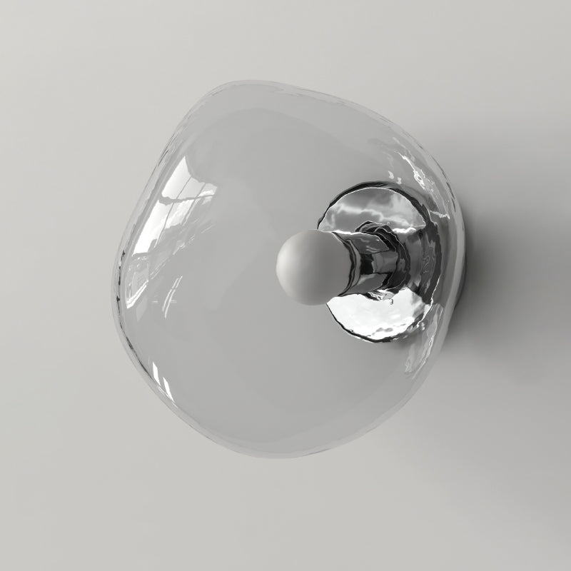 Minimalist Spherical Glass 1-Light Sconce