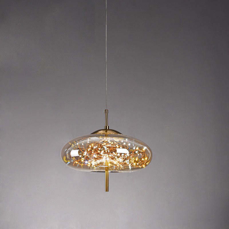 Scandinavian Oval Glass Pendant