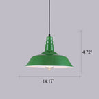 Vintage Green Iron Cone Pendant Light