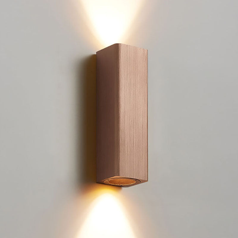 Brushed Aluminum Rectangular LED Sconce