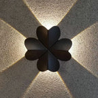 Nordic Waterproof Aluminum Four-Leaf Clover LED Wall Sconce