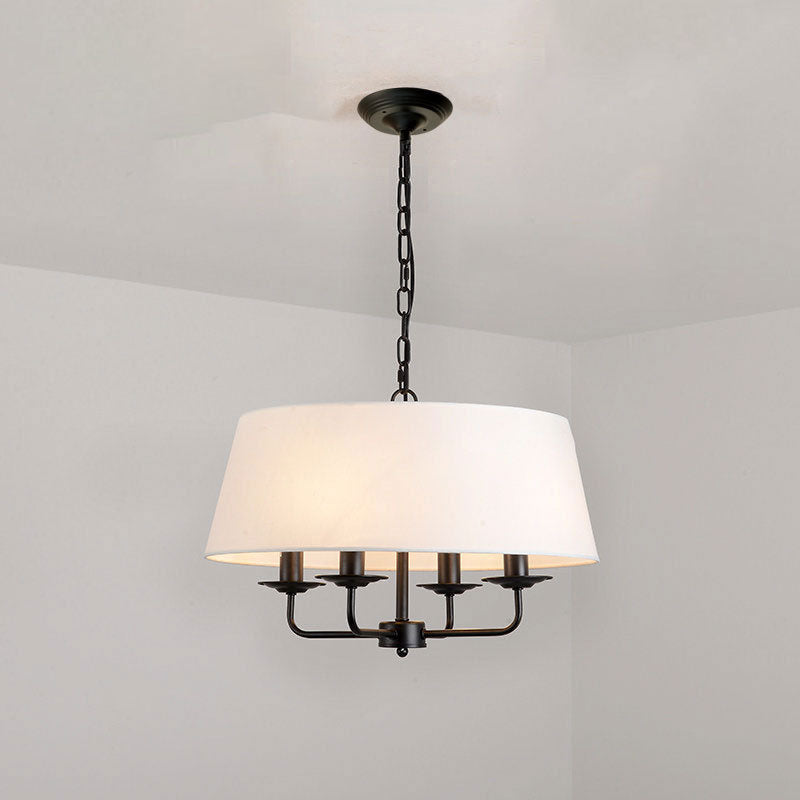 Classic European 4-Light Iron Pendant Lamp