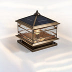 Premium European Brass and Glass Waterproof Square Pillar